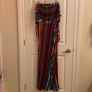 🔥VICI Striped Cuffed Arm Maxi Dress🔥